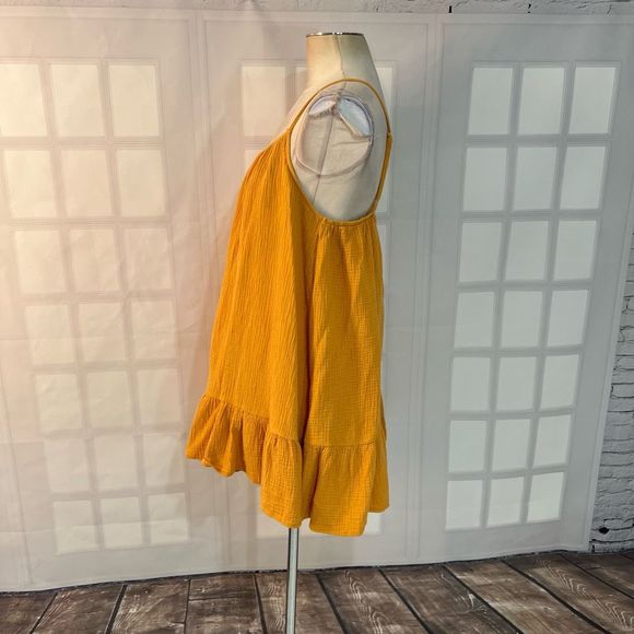 Lulu's Gold Halter Sundress Sleeveless Mini - Picture 6 of 10